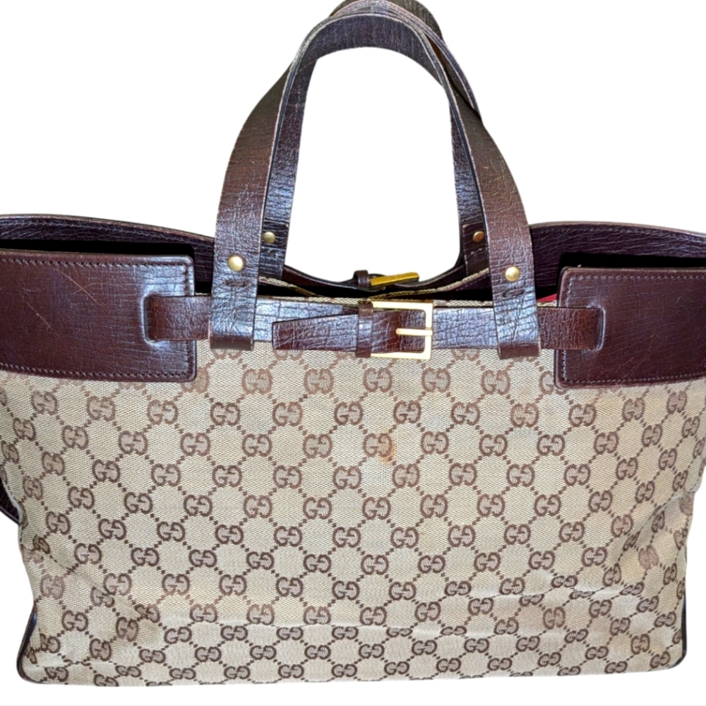 ✨BOGO LUXURY BAGS!!✨Authentic Gucci Canvas Tote Bag + Authentic Chloe Bag